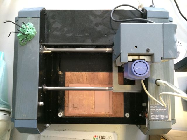 Blank PCB Stock in Modela Micro Milling Machine