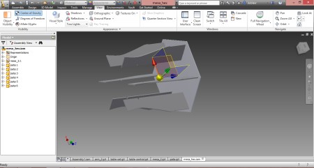 table assembly in Inventor.