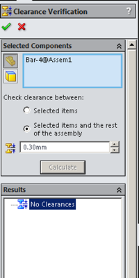 Solidworks Clearance Verification Tool