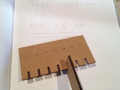 Photograph of cardboard grip test