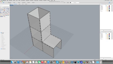 Pedestal press-fit construction kit simulation