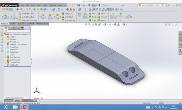 SolidWorks casing top