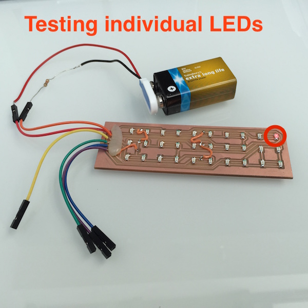 testing individual LEDs