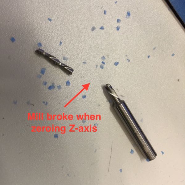 Mill bit broke