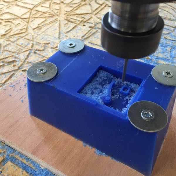 Wax block milling part