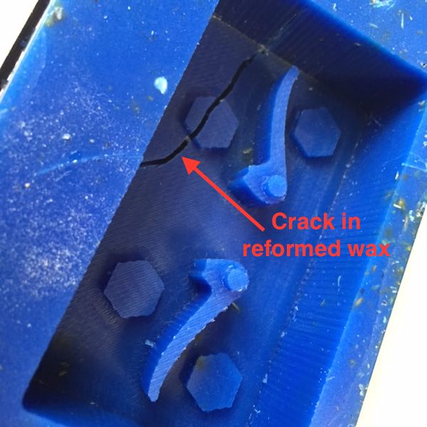 Redesigned wax mould