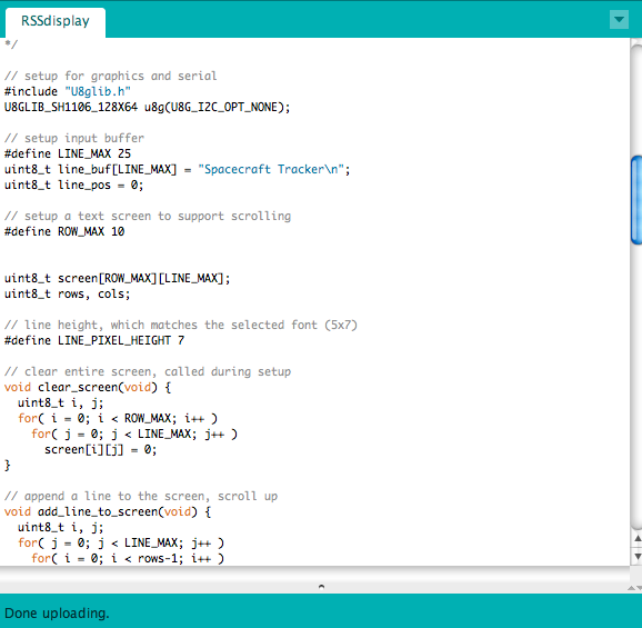 working arduino code