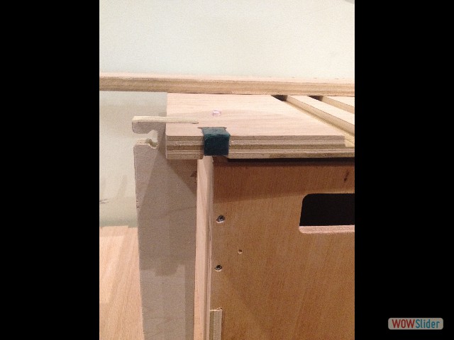 testing the notch cap in the drawer unti