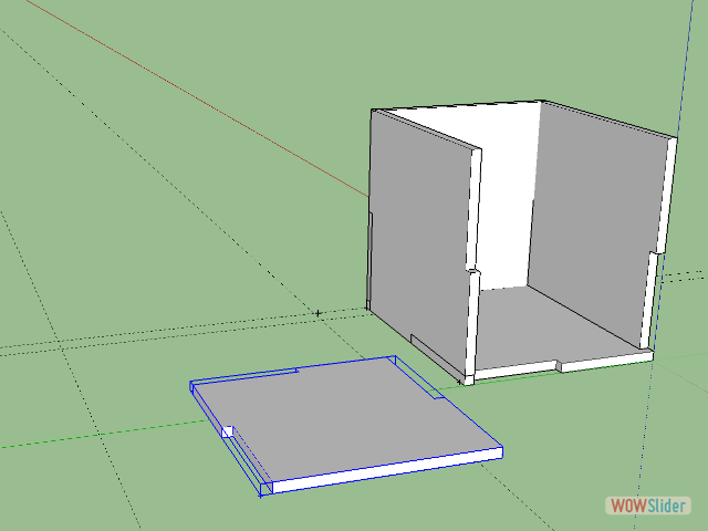 designing the drawer in SketchUp