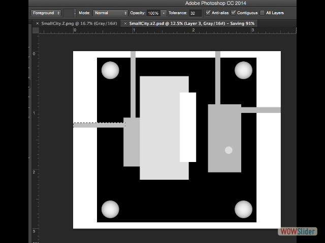 adding fill channels in photoshop (ened up re-doing in OpenScad)