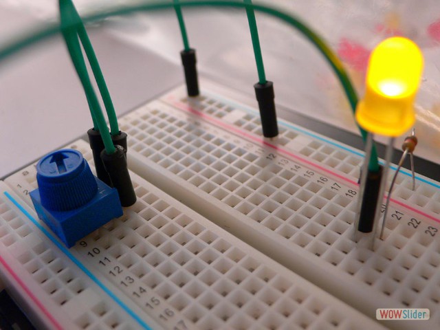 using a potentiometer to slow/speed up blinking