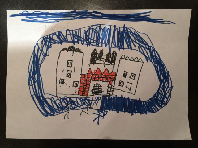 Olivers drawing of a castle