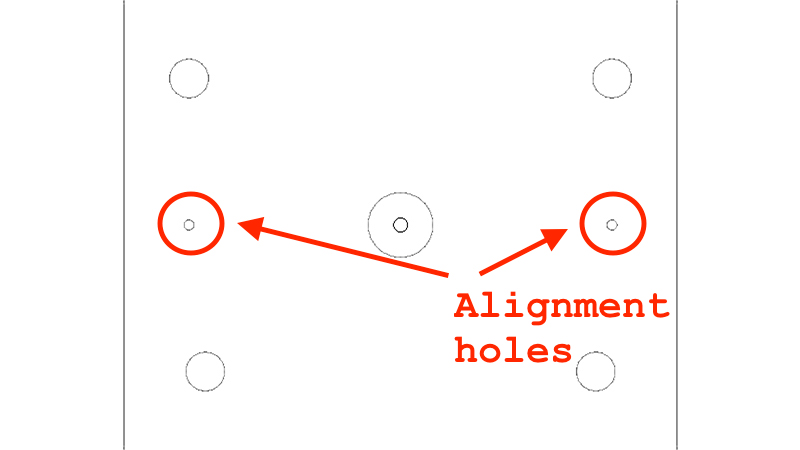 Alignment holes