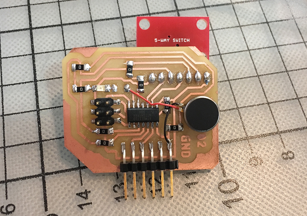 Input PCB with vibration motor connected