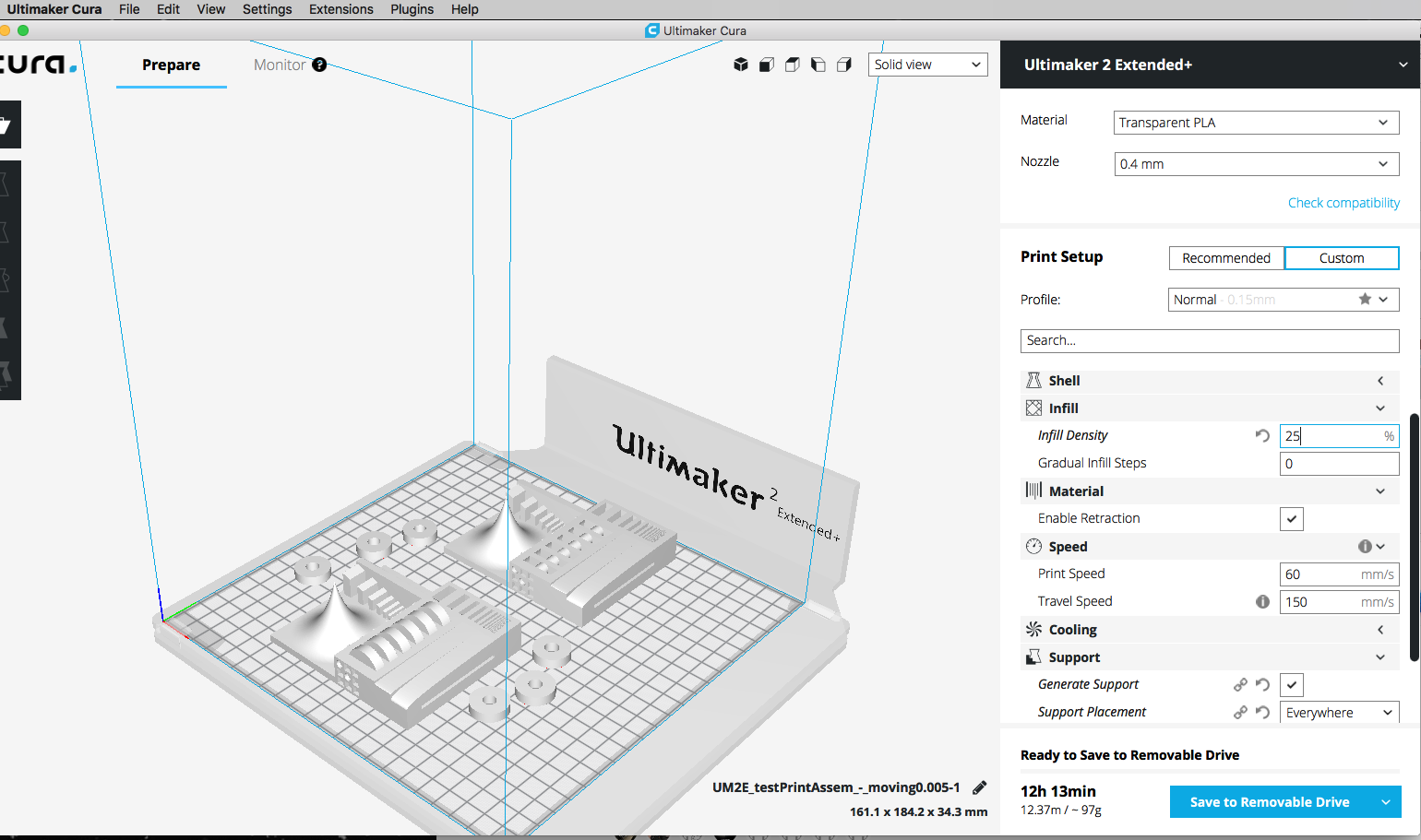 Aal in one 3d printer test