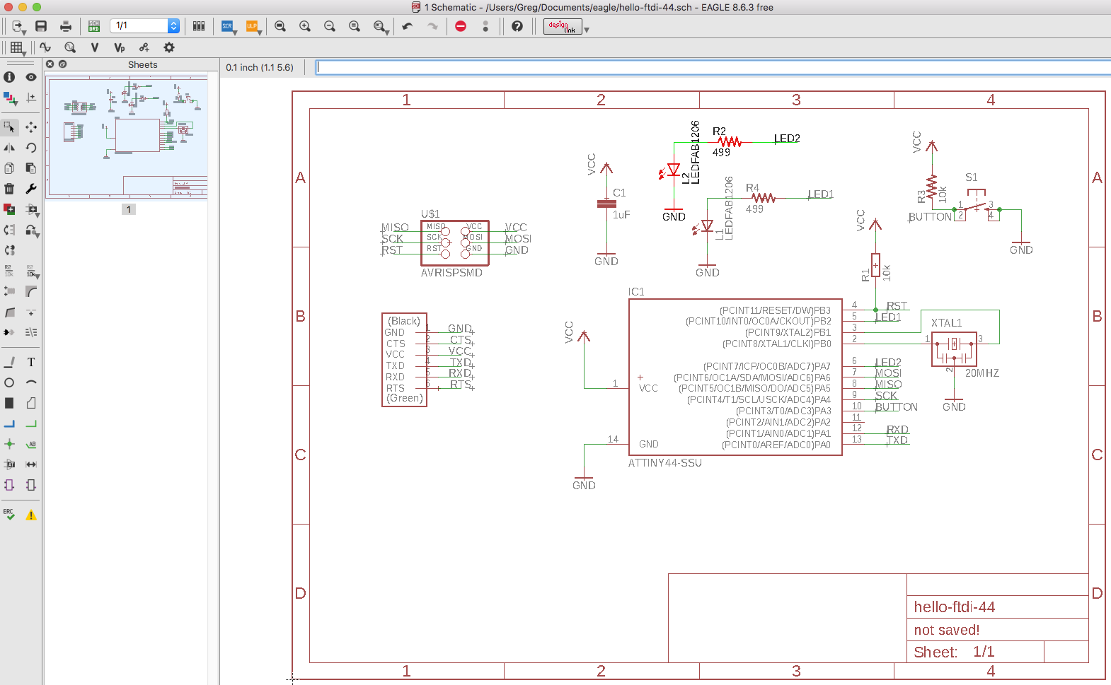 Eagle schematic layout