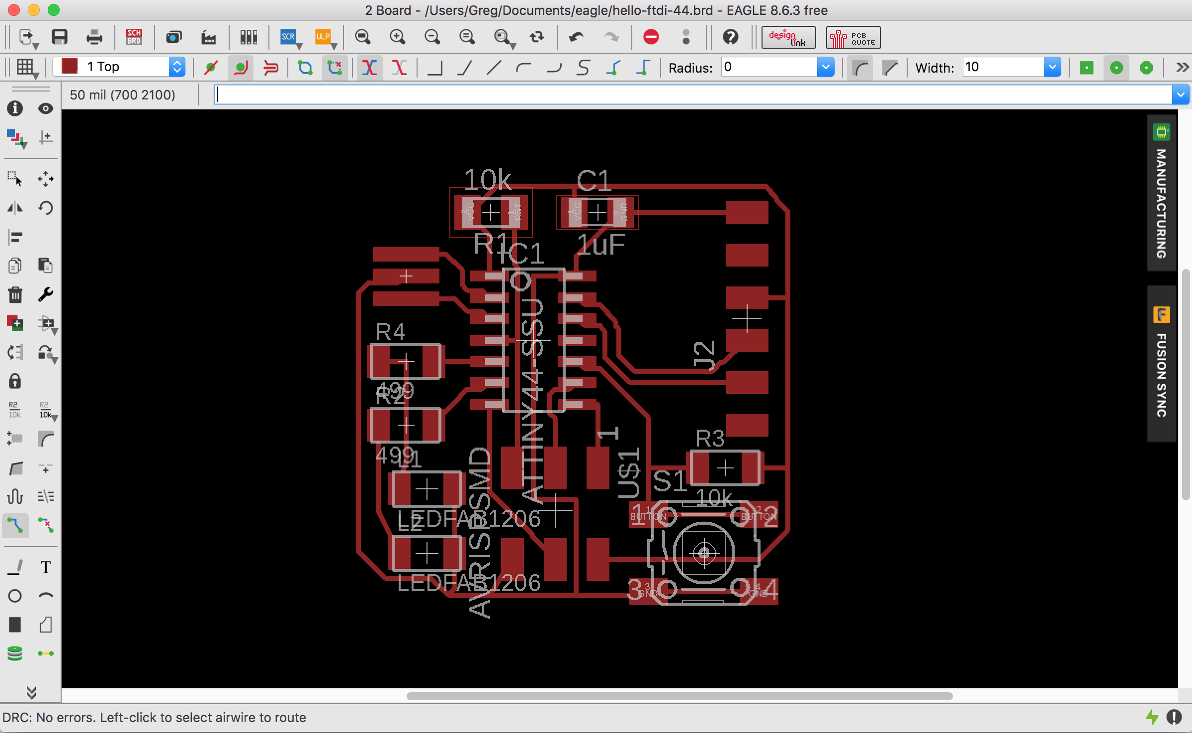 Eagle design rules check