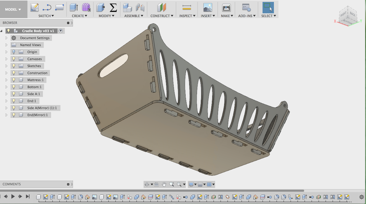 redesigned CAD part