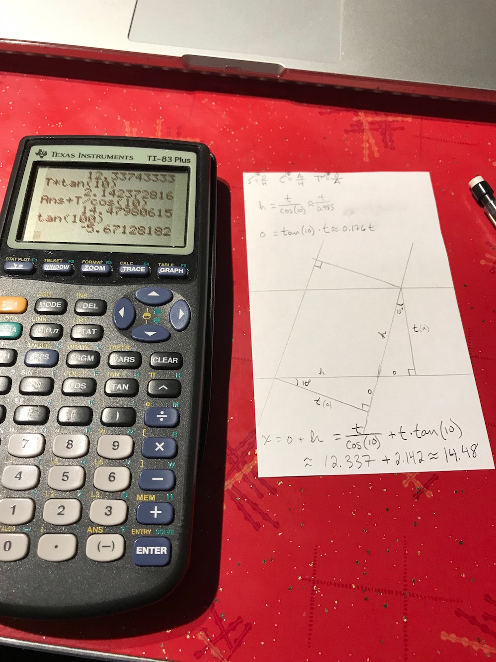 graphin calculator and trigonometry sketch