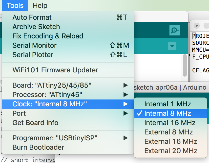 arduino settings