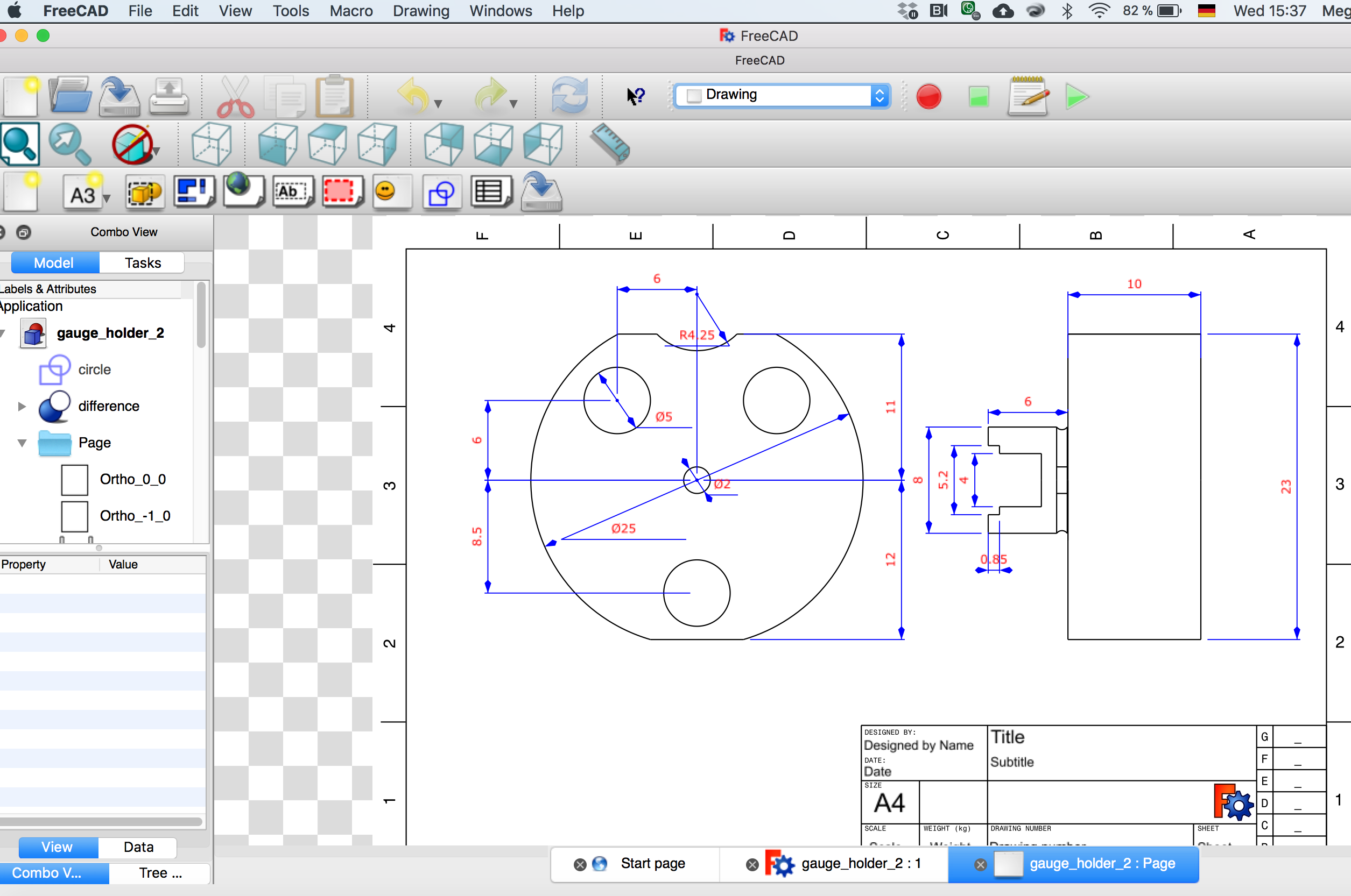 freecad drawing