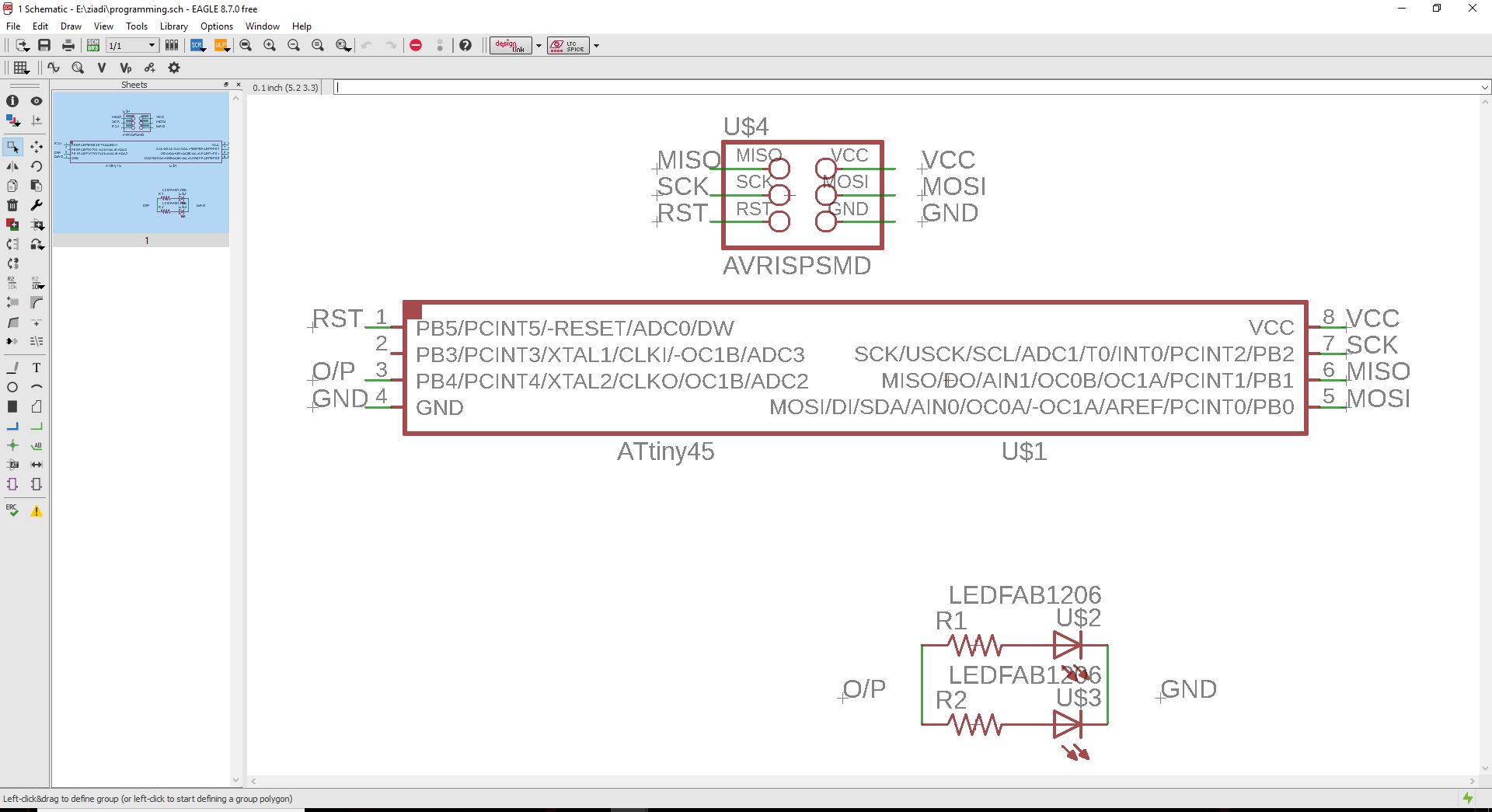 Img: Attiny45 schematic