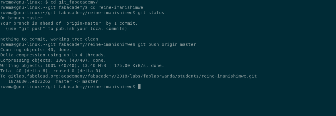 Img: git command used