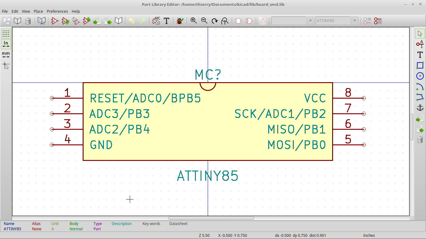 ATTtiny85 schematic