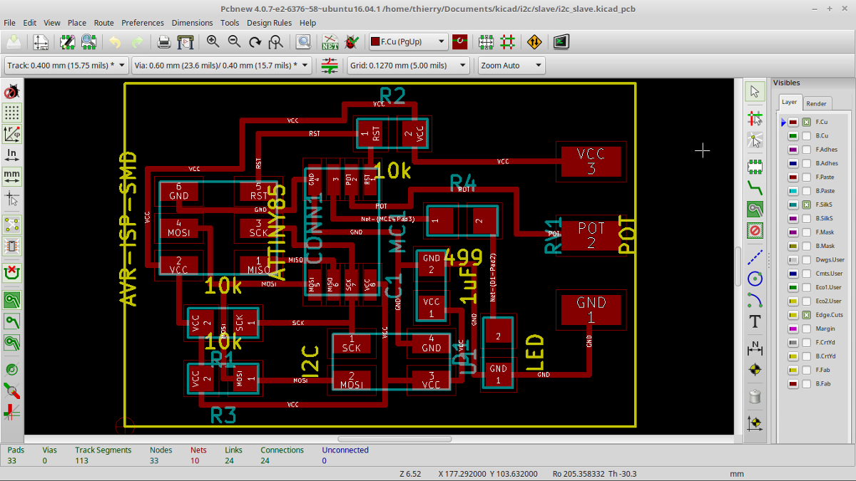 Slave board PCB