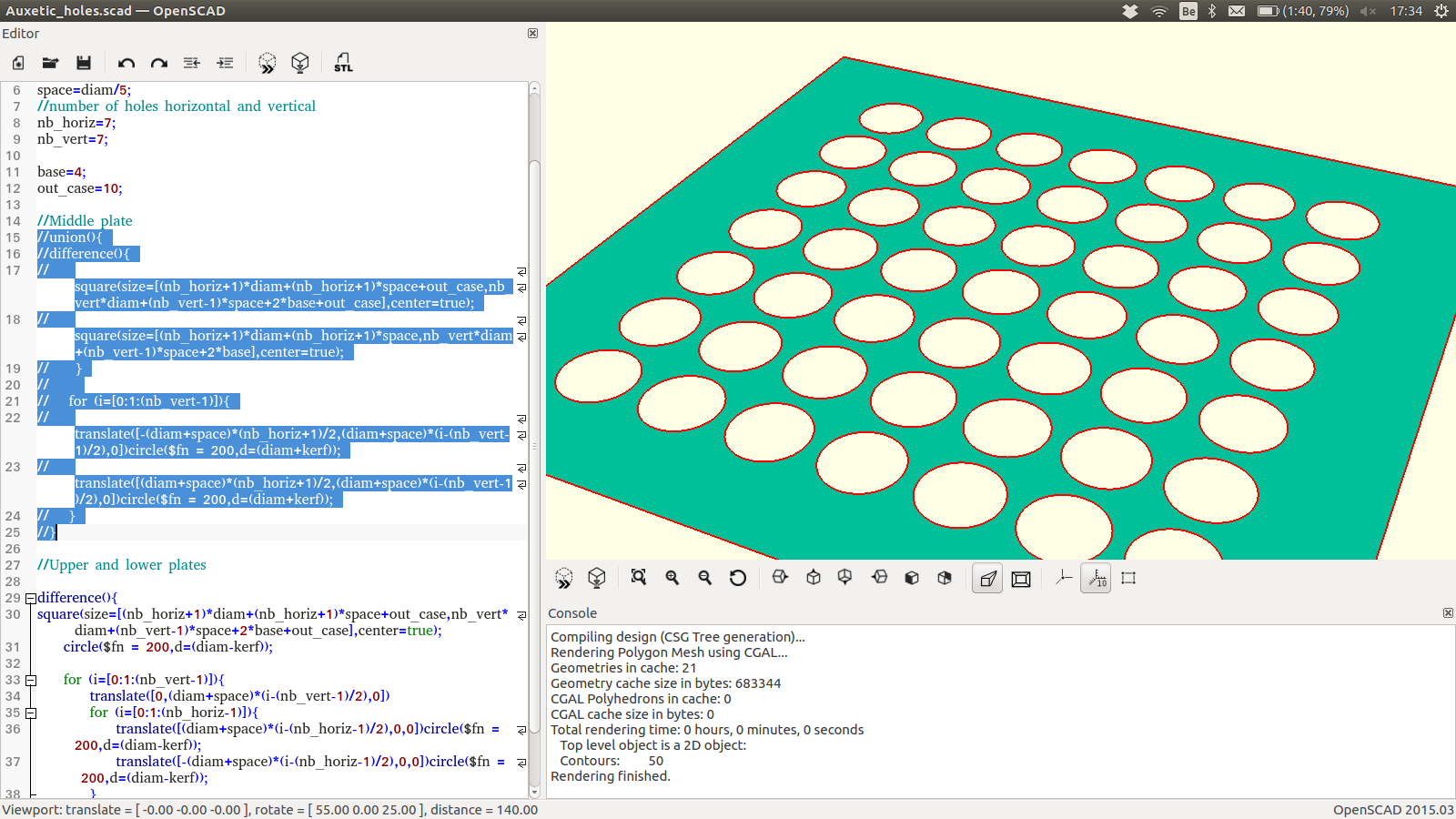 Openscad Code Formating Fab14 Workshop