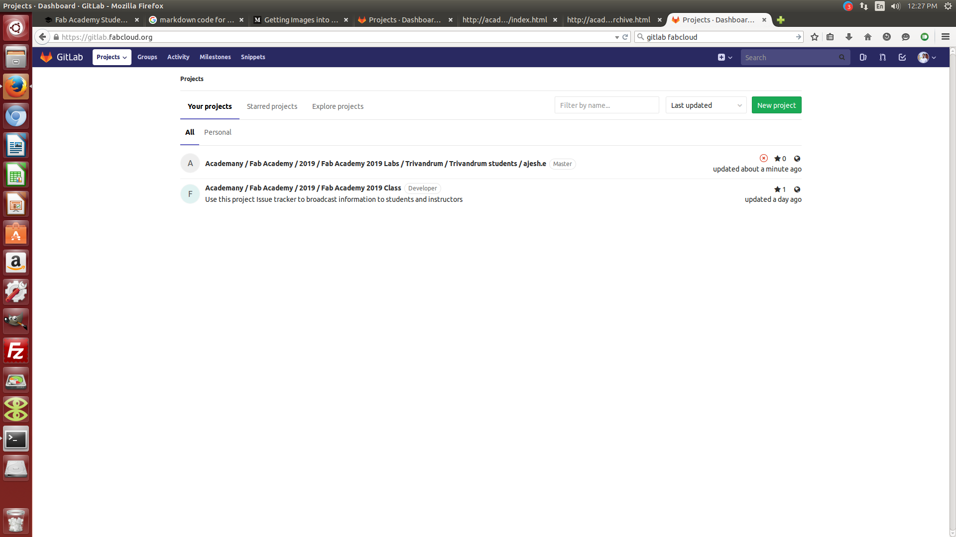 Screenshot GitLab Home