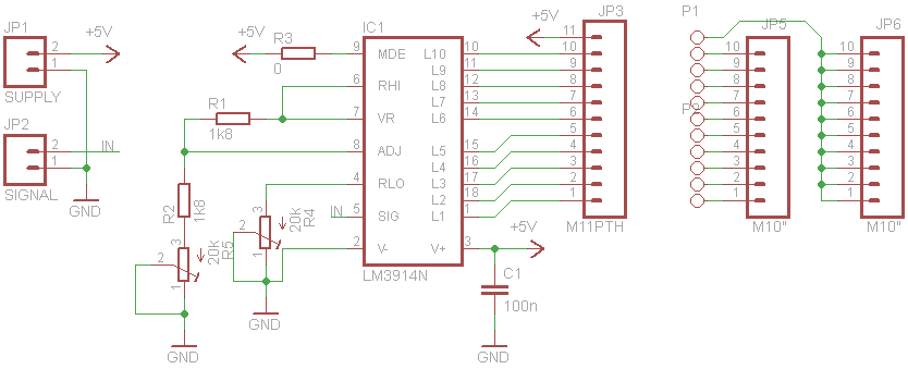 Bargraph PCB schematic