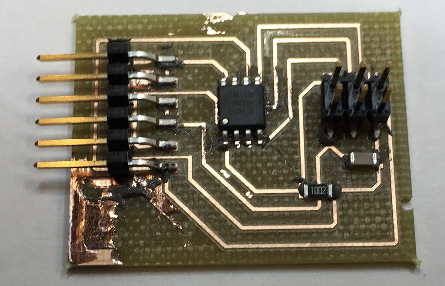Board with paste