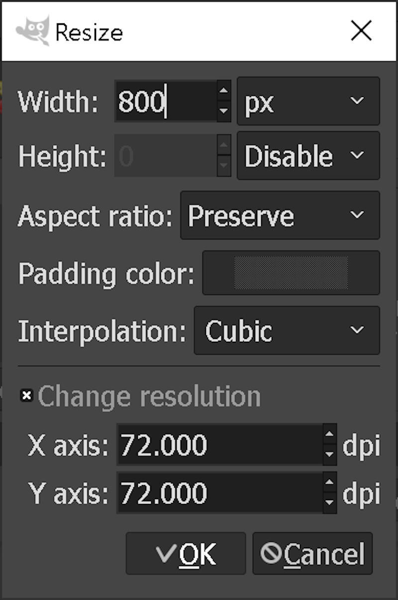 BIMP Editing File Size