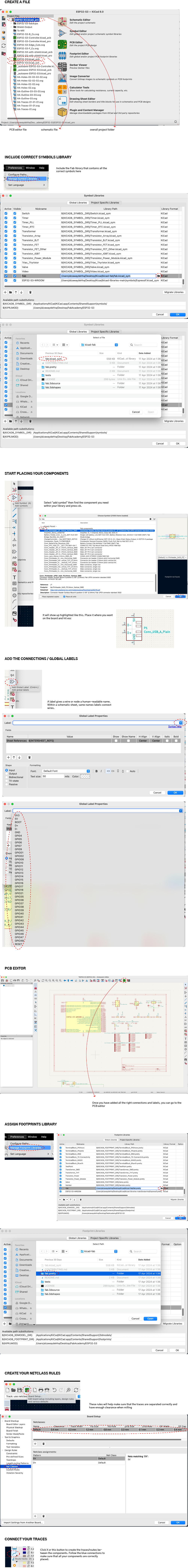 Steps for KiCad