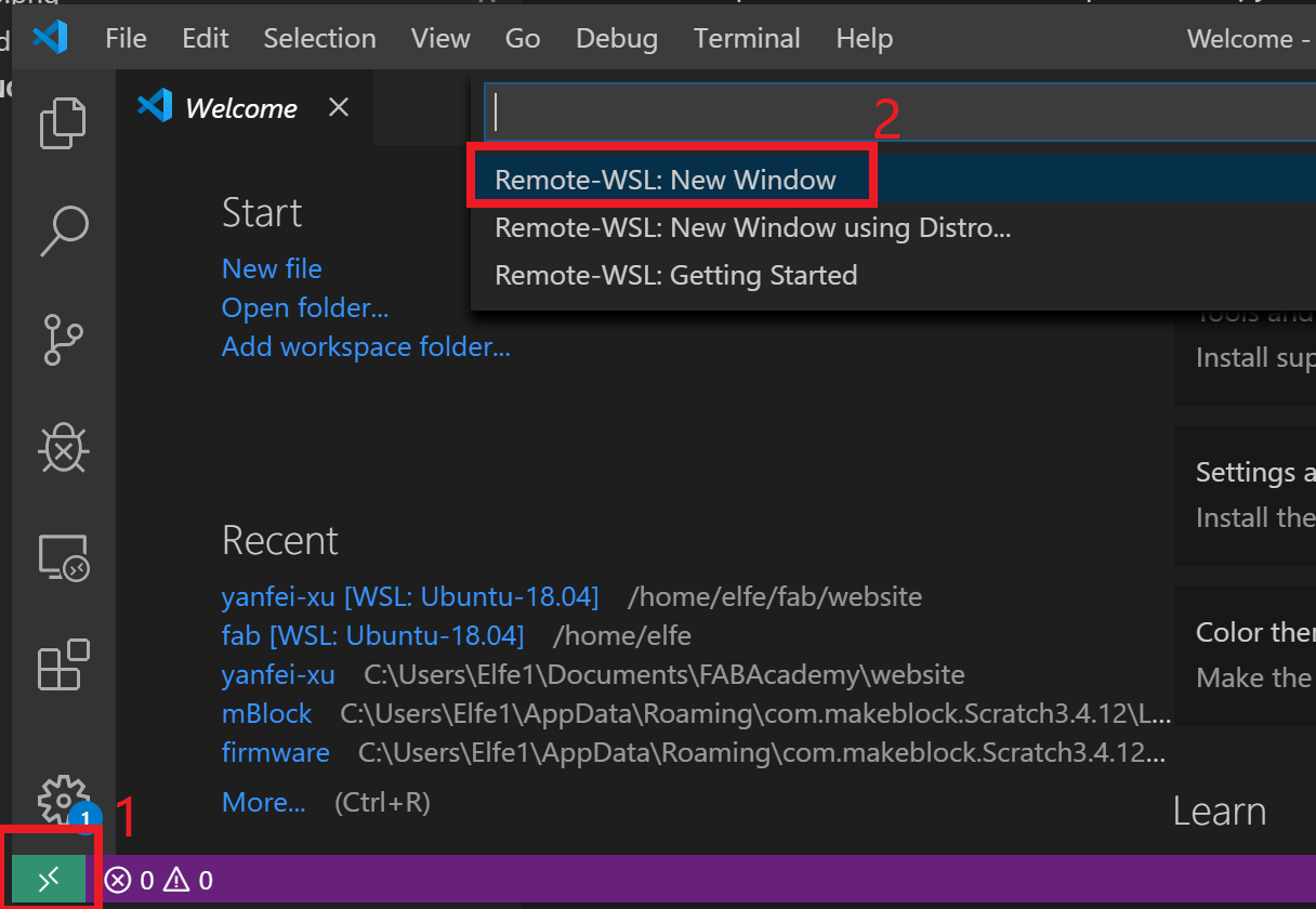 vscode git add remote not found