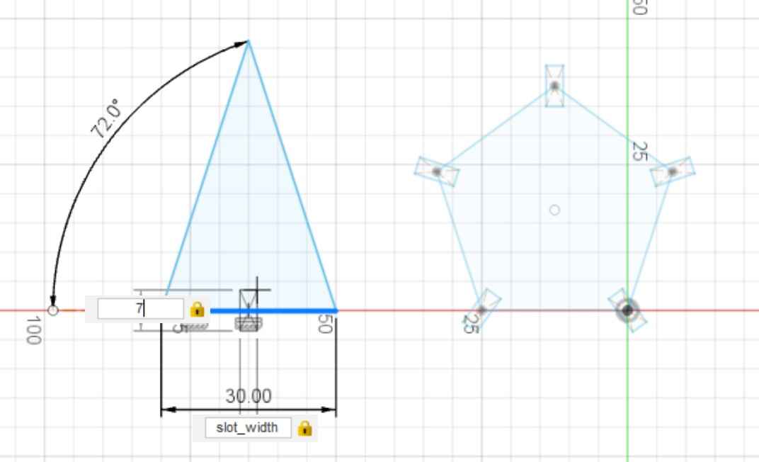 creating triangle slot