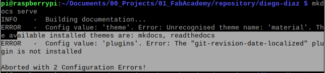 mkdocs serve fails