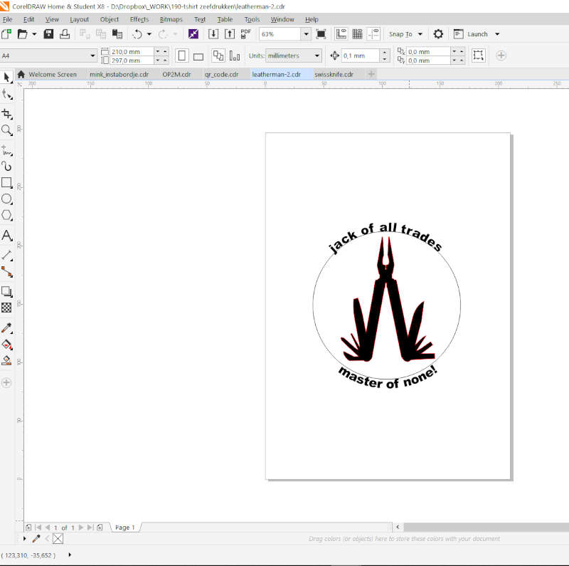 design made in Coreldraw