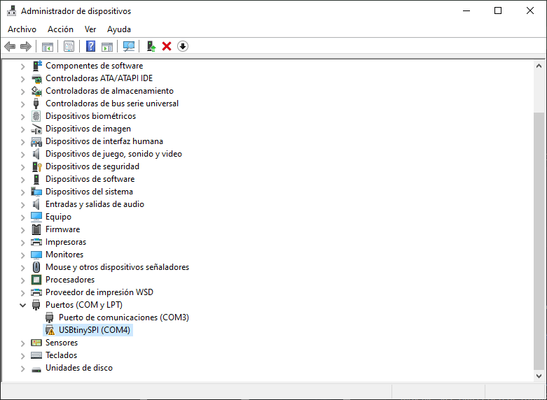 Device manager screenshot