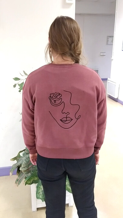 One Line Face Embroidery