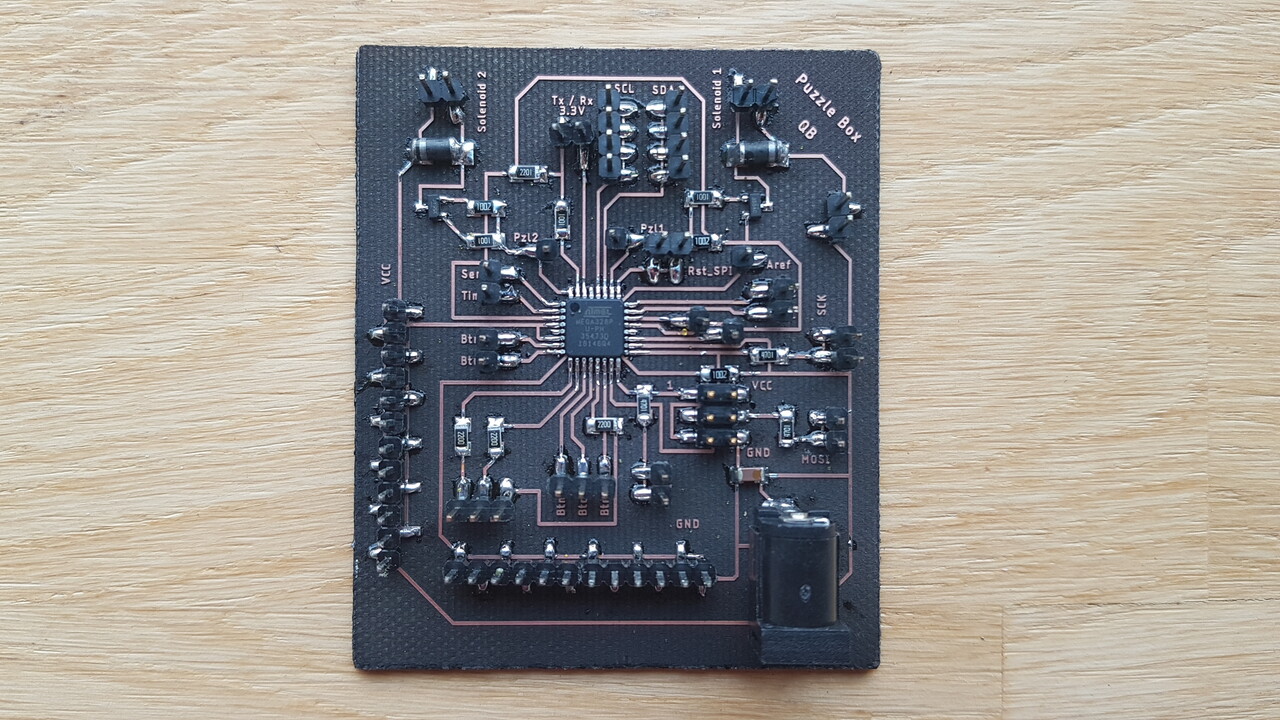 PCB after soldering