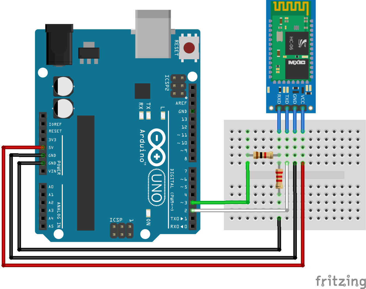 HC-06 Arduino Schematic