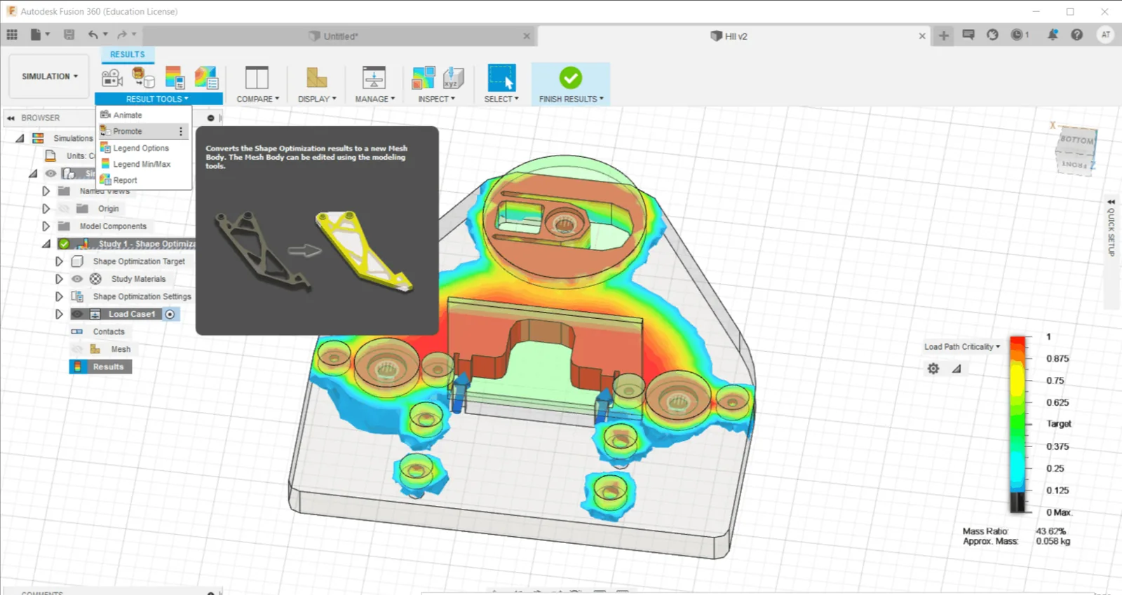 6.Slide through the slider and promote results to original part.
