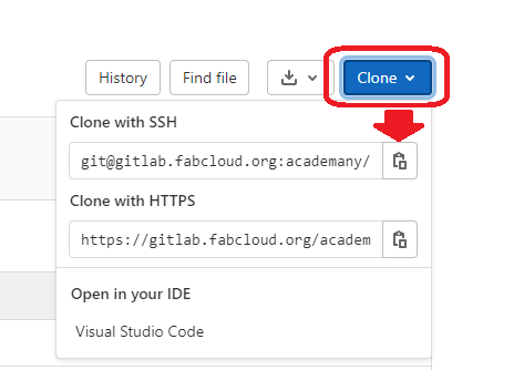 GitLab clone link