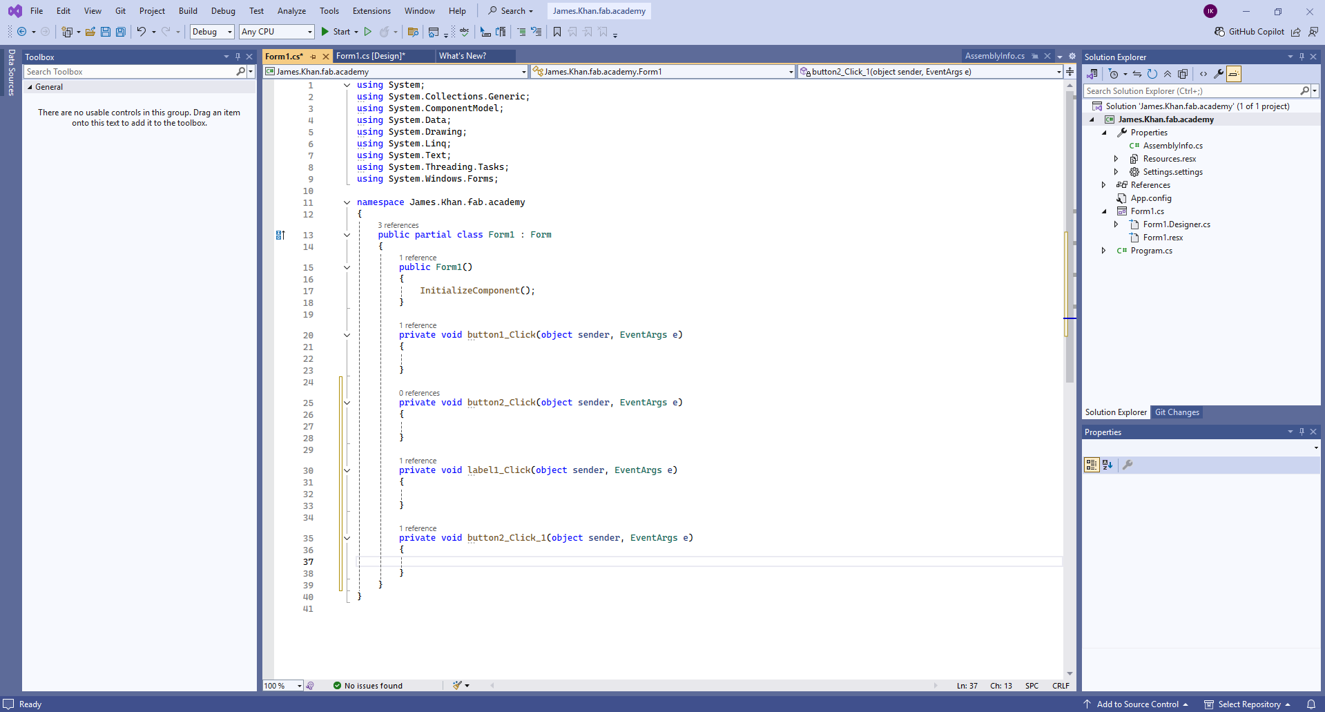 start coding