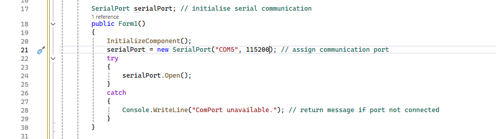 add serial port code