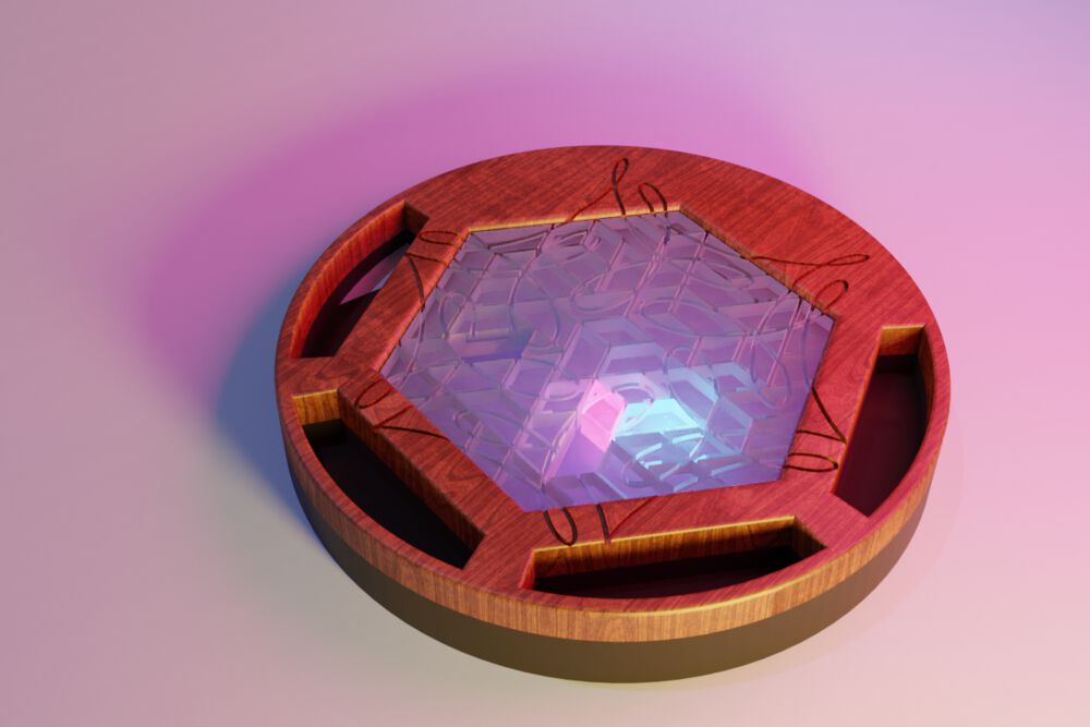 A render of my “puzzle box” in Blender
