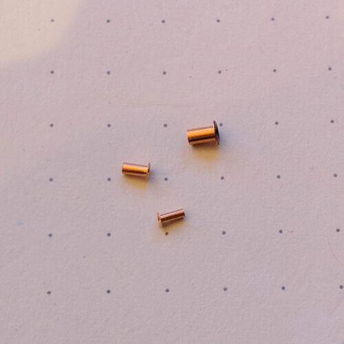 The tiny copper rivets at 0.6mm, 0.8mm & 1.0mm