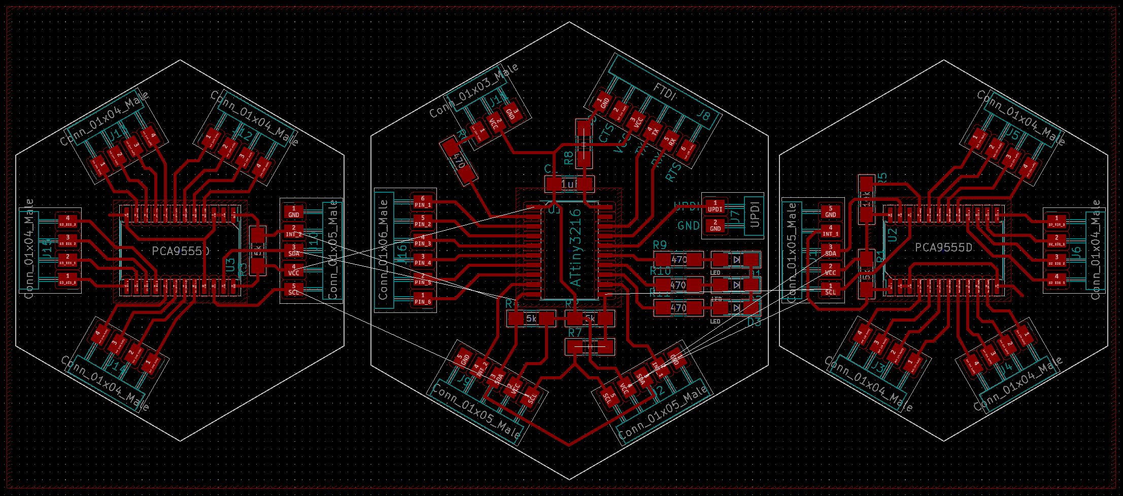 Final PCB layout in KiCad